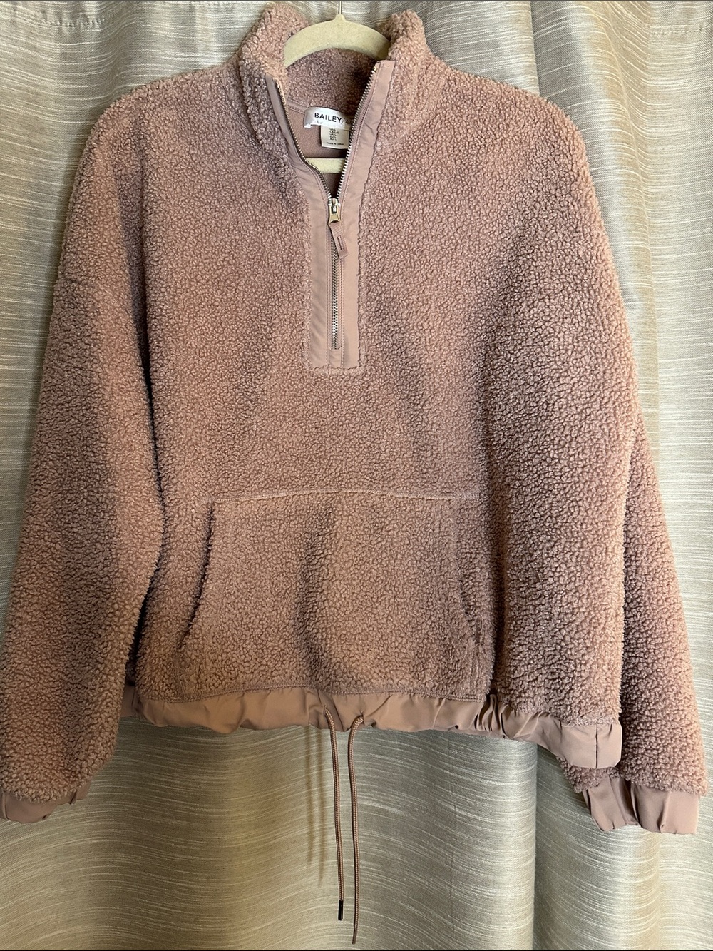 Bailey/44 Dusty Rose Sherpa Half-Zip Pullover